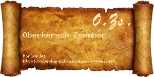 Oberkersch Zsombor névjegykártya